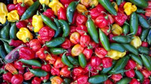 Chili paprikák